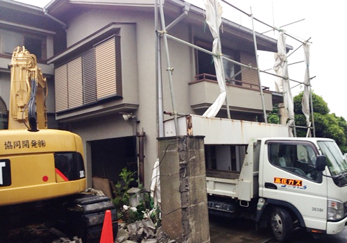 朝霞市での解体工事